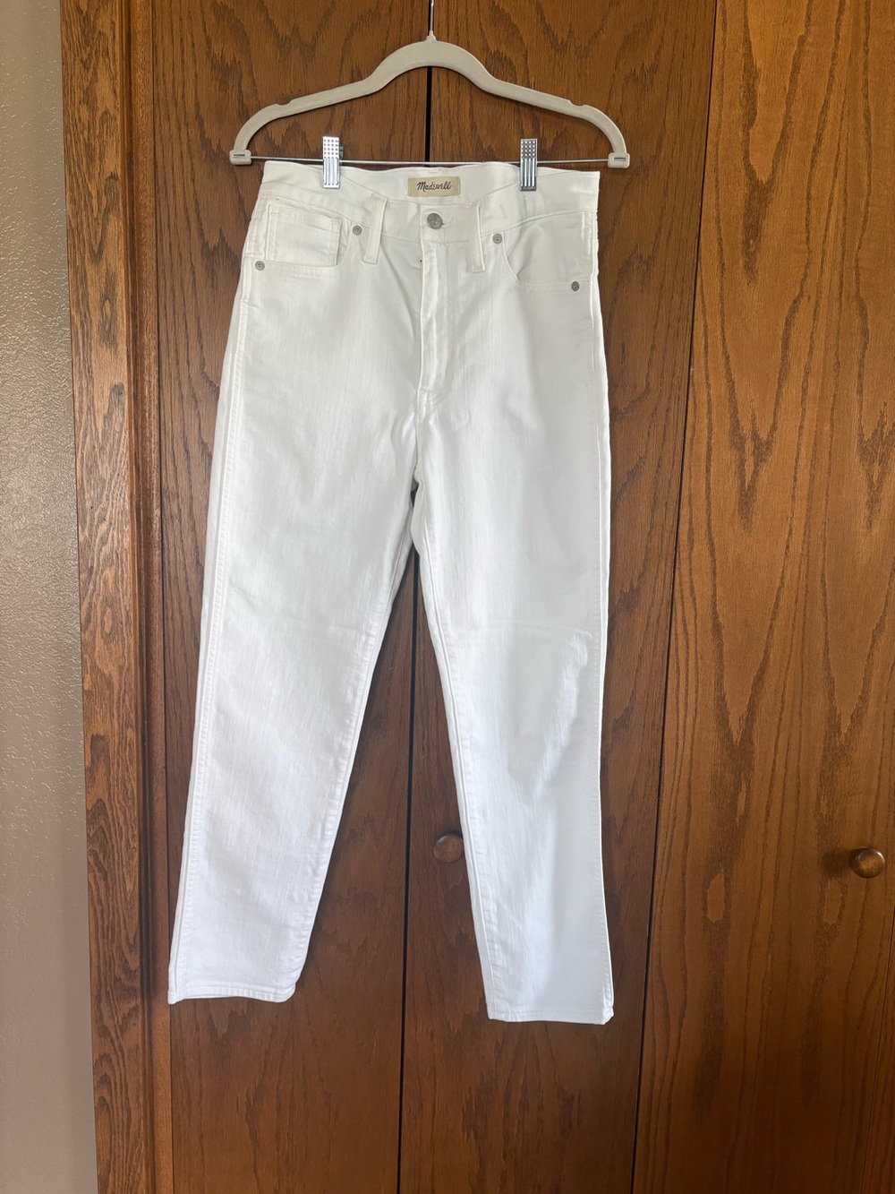 Madewell Womens 28 Stovepipe Jeans in Pure White